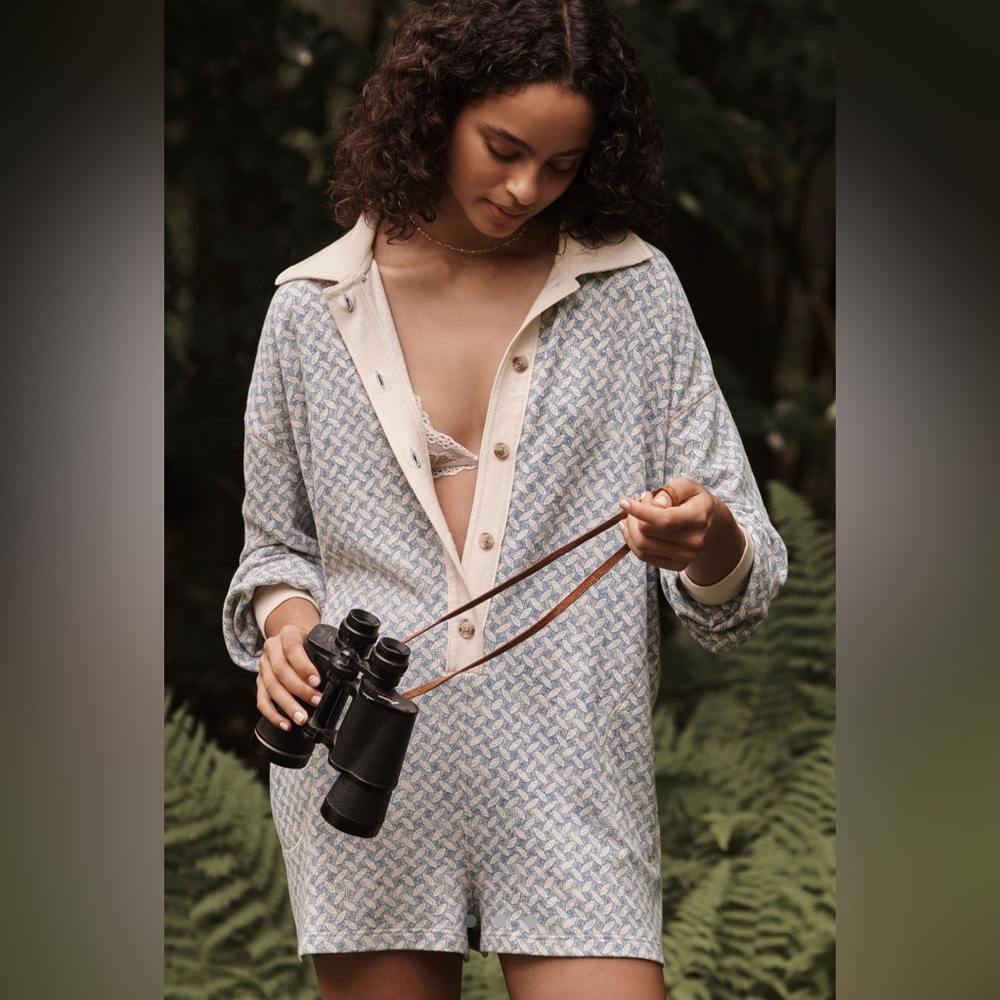 Anthropologie Waffle Cocoon Romper